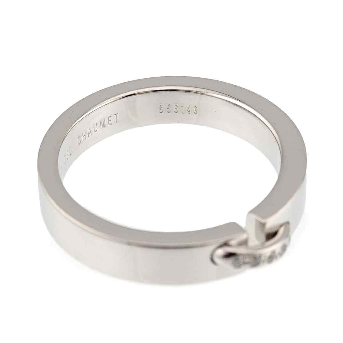 Liens Diamond Ring 18K White Gold 750 size52 5.75-6(US)