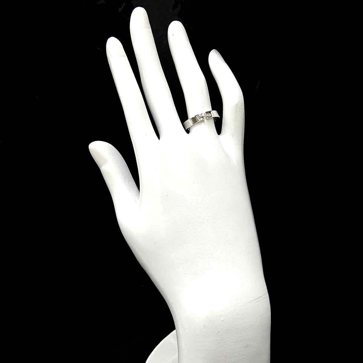 Liens Diamond Ring 18K White Gold 750 size52 5.75-6(US)