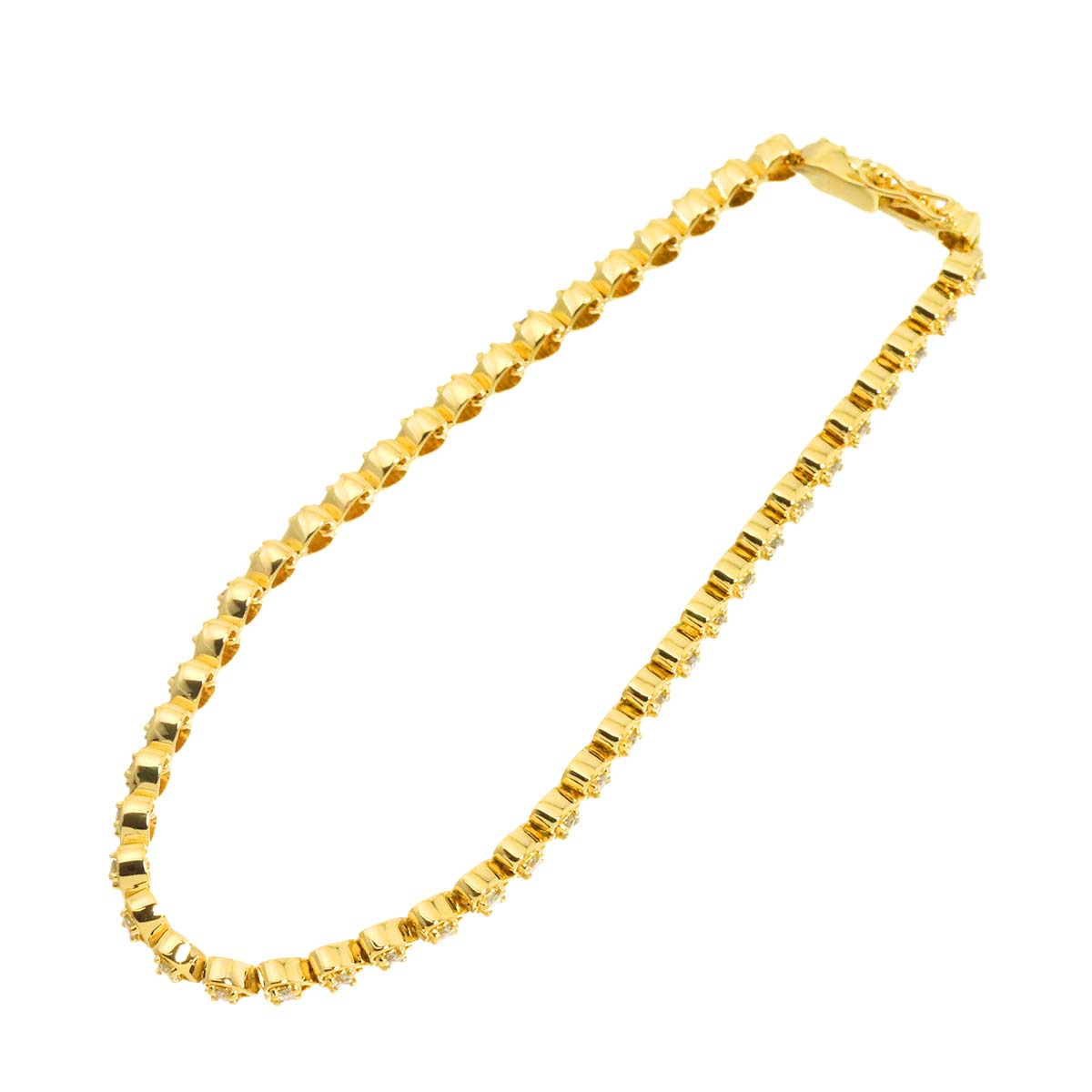 Diamond 1.00ct Bracelet K18 YG Yellow Gold 750