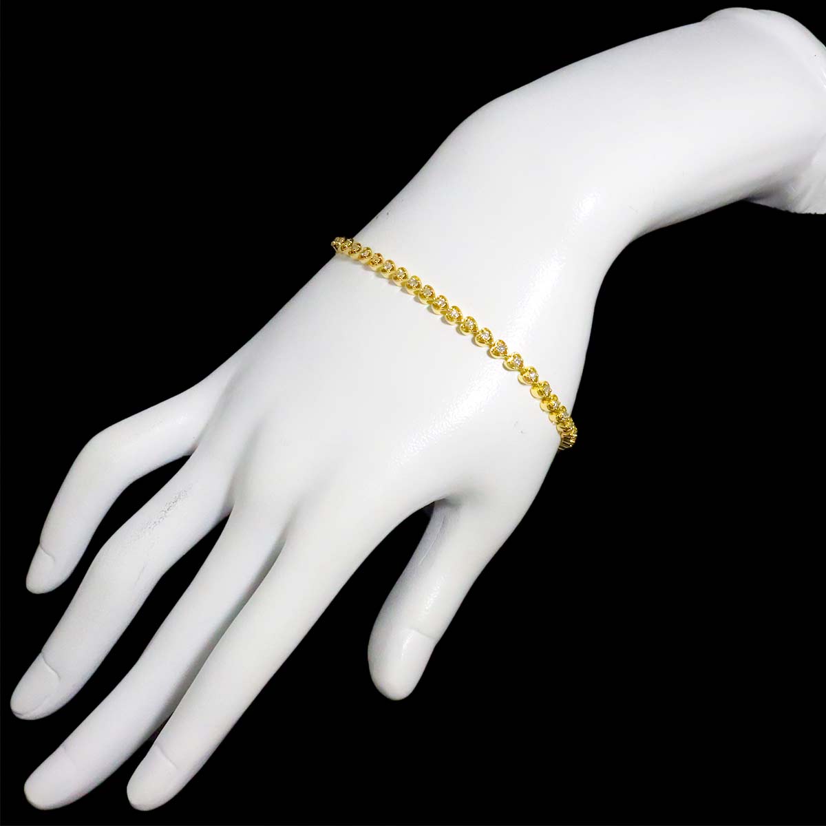 Diamond 1.00ct Bracelet K18 YG Yellow Gold 750