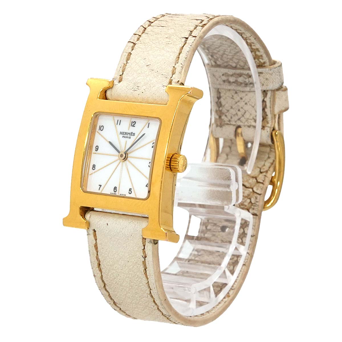 H Watch HH1 201 Quartz White Dial Ladies Watch