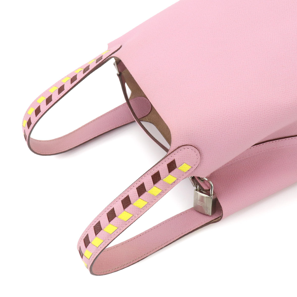 Picotin Lock PM Tressage Hand Bag Epsom Mauve Sylvestre