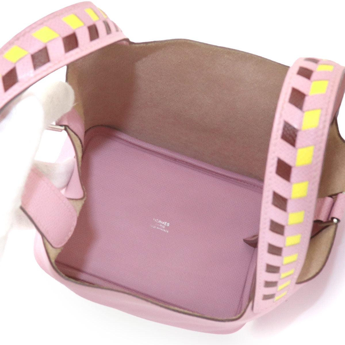 Picotin Lock PM Tressage Hand Bag Epsom Mauve Sylvestre