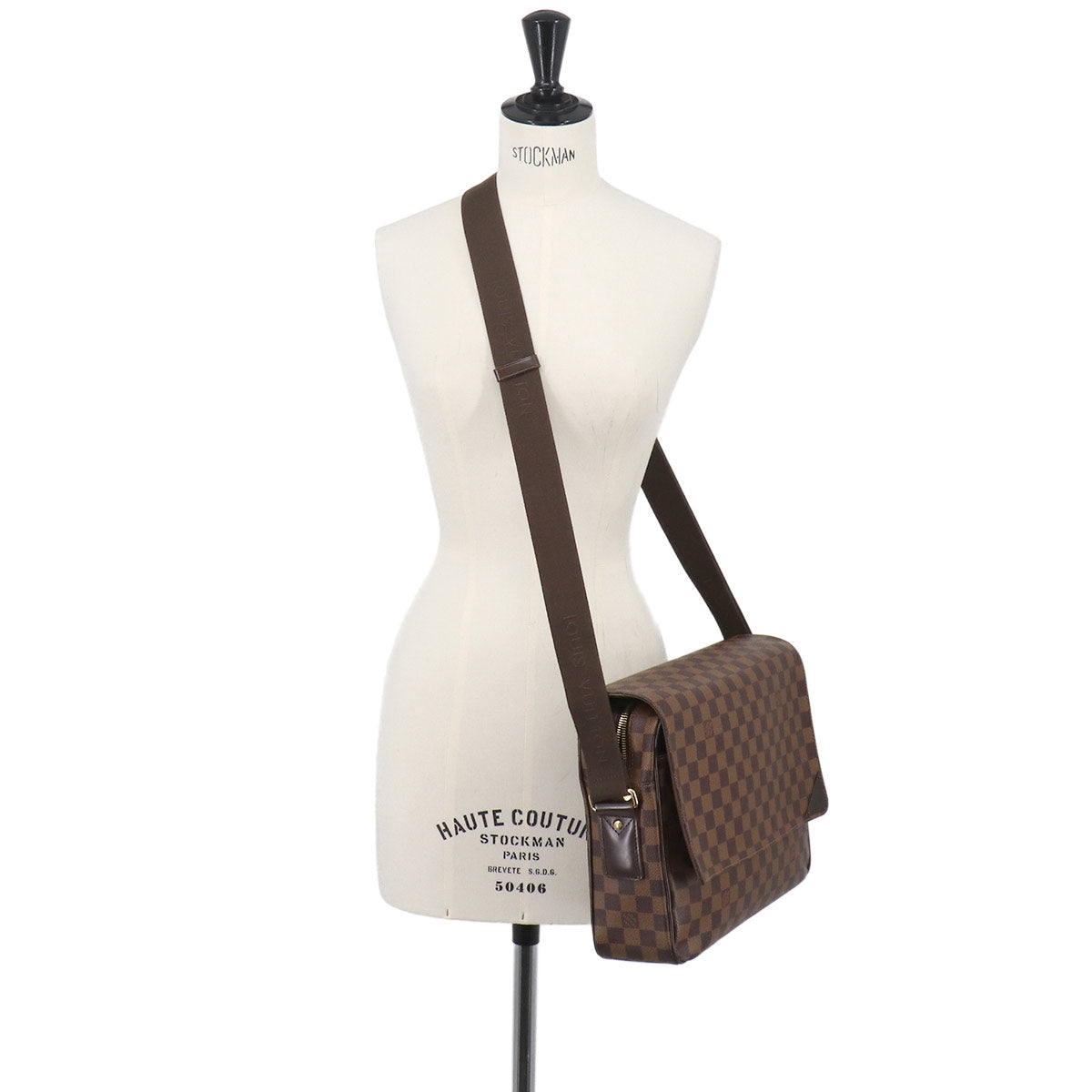 Damier Shelton MM Shoulder Bag Ebene N41149 Purse