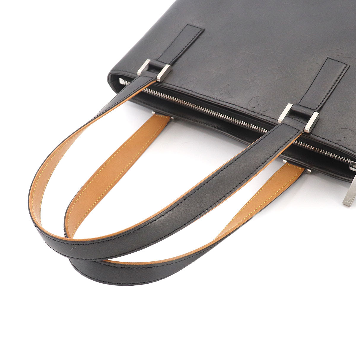 Monogram Mat Stockton Tote Bag Noir Leather M55112