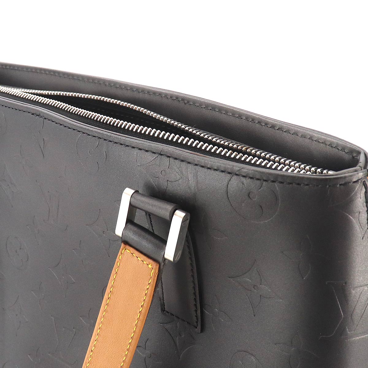 Monogram Mat Stockton Tote Bag Noir Leather M55112