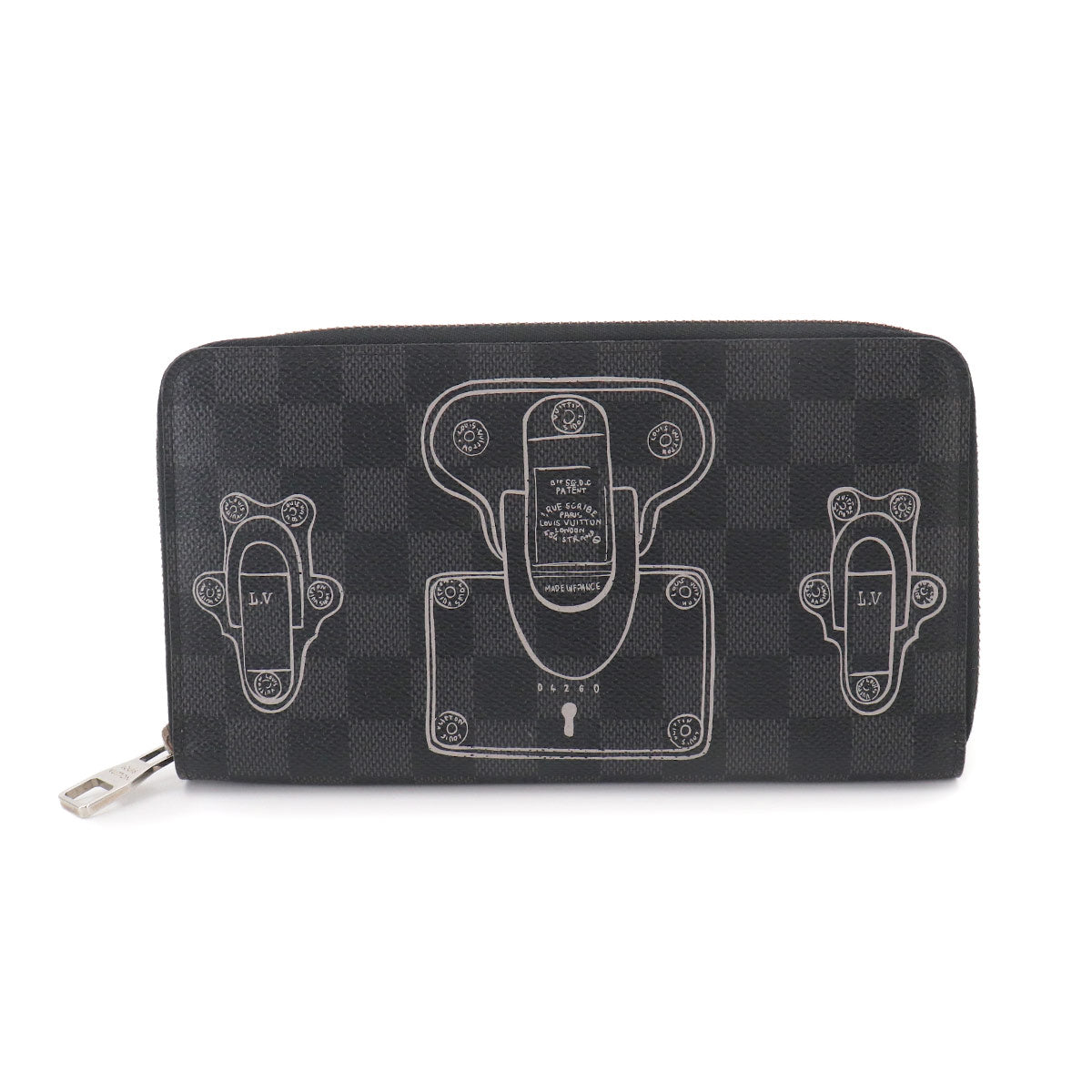Damier Graphite Zippy Organizer Trunk&Lock Long Wallet