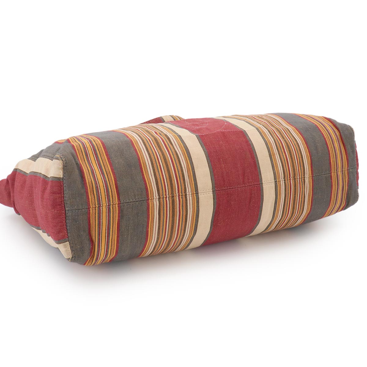 Stripe Tote Bag Canvas Multicolor Coco Logos Purse