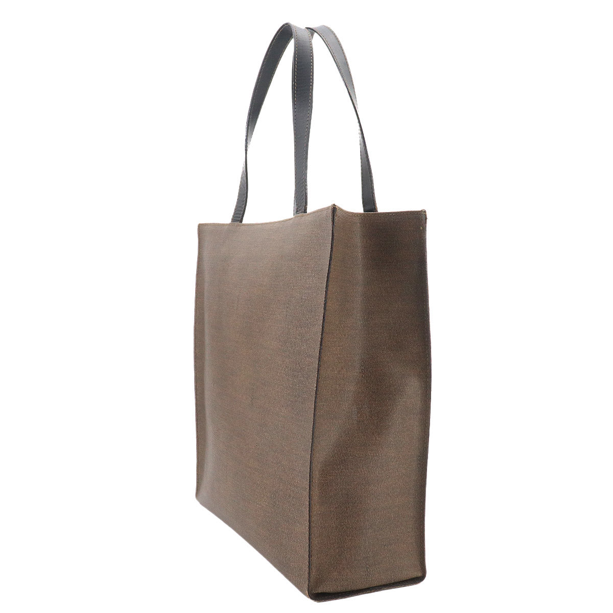 Tote Bag PVC Leather Brown Black Purse Vintage