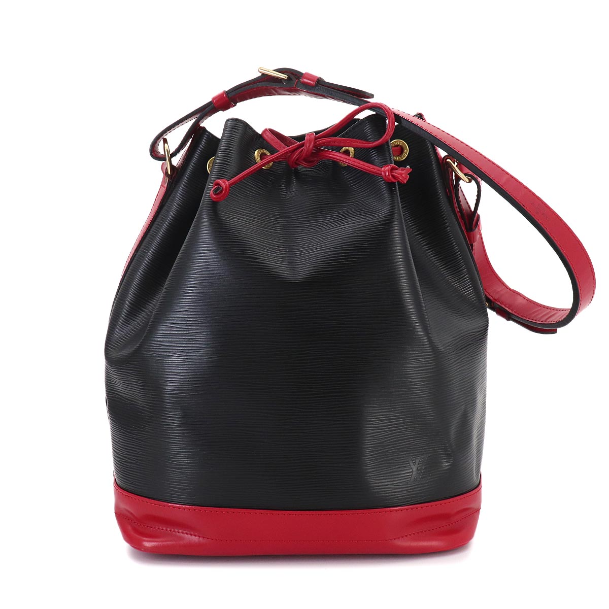 Epi Noe Shoulder Bag Leather Noir Castilian Red M44017
