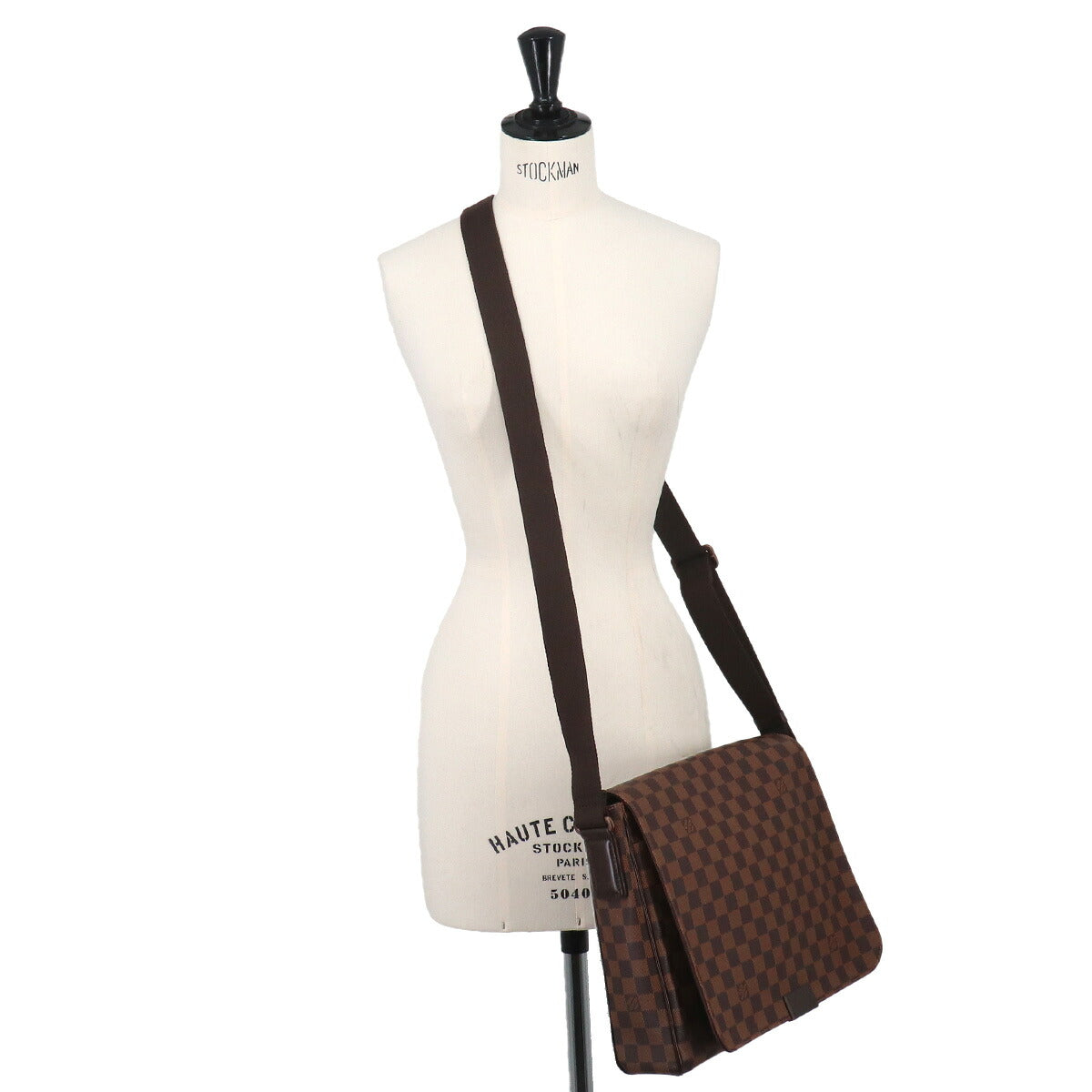 Damier District MM Shoulder Bag Ebene N41212
