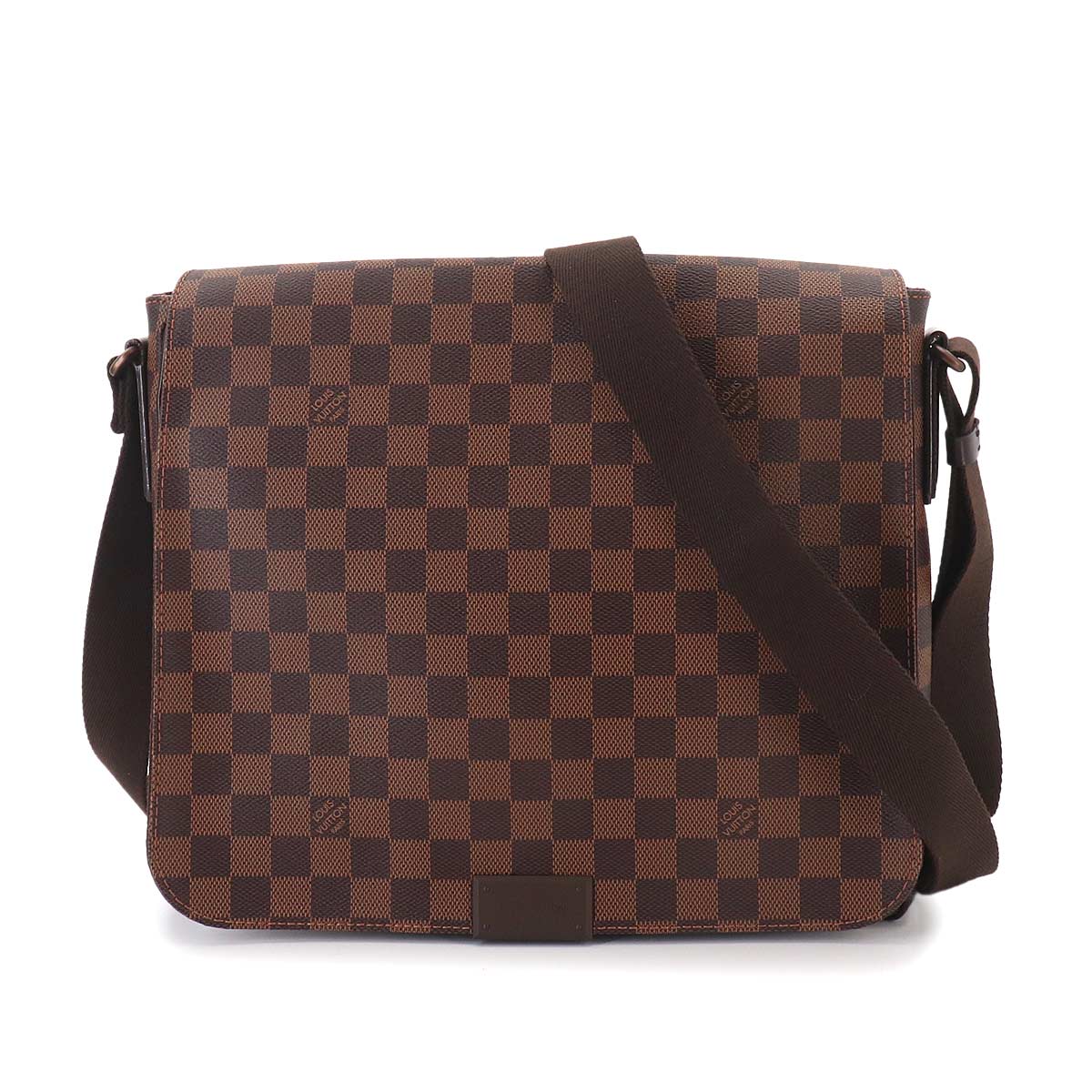 Damier District MM Shoulder Bag Ebene N41212