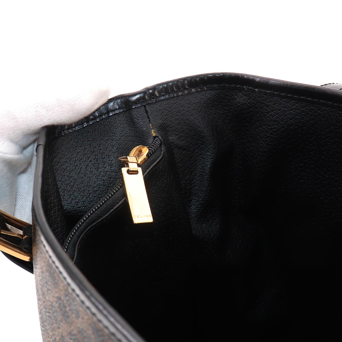 Macadam Tote Bag PVC Leather Black Brown Vintage Purse