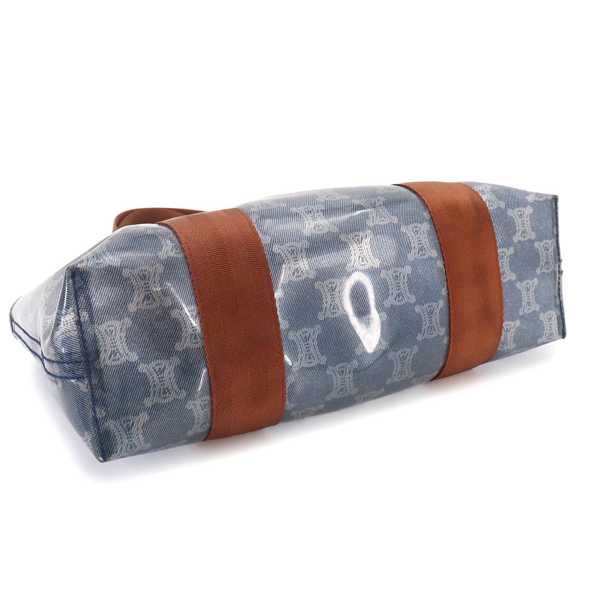Macadam Tote Bag PVC Canvas Leather Blue Brown Vintage