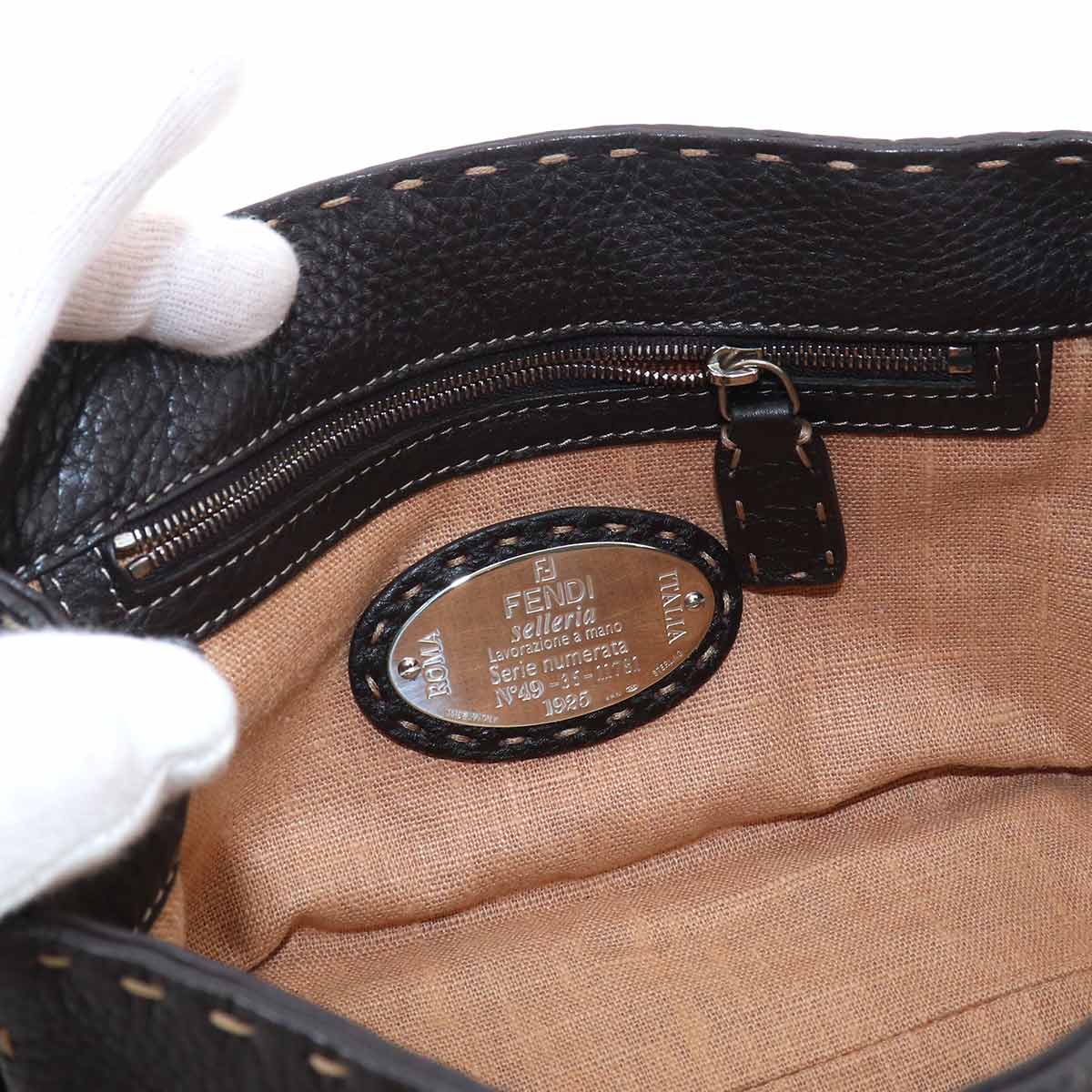 Selleria Mini Linda Hand Bag Leather Brown 8BR486