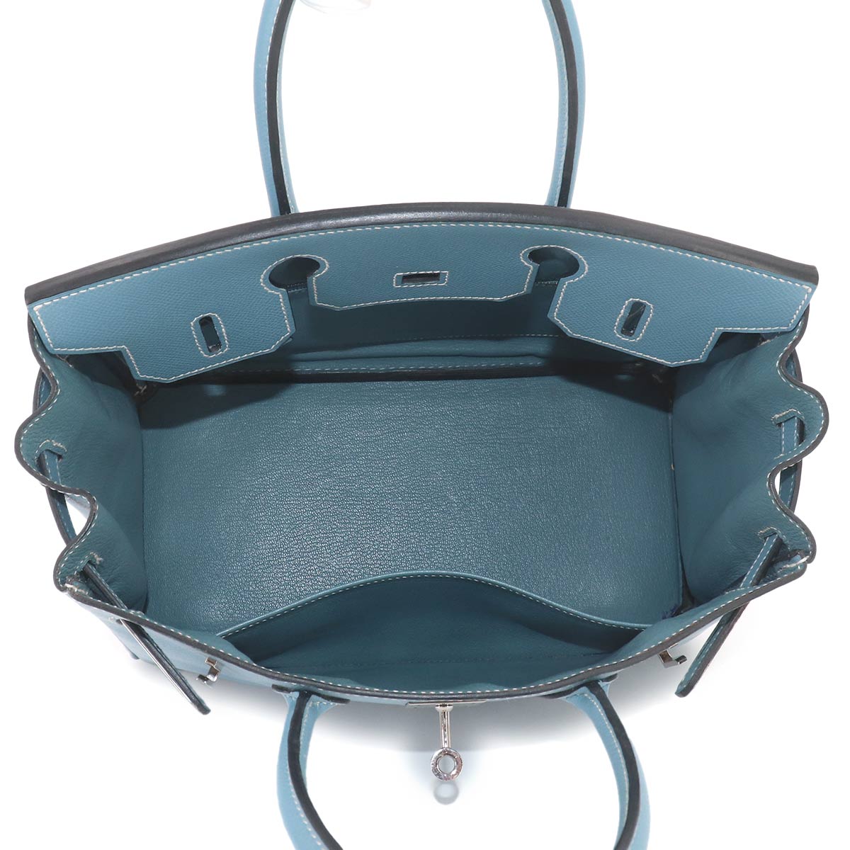 Birkin 30 Hand Bag Epsom Blue jean Purse