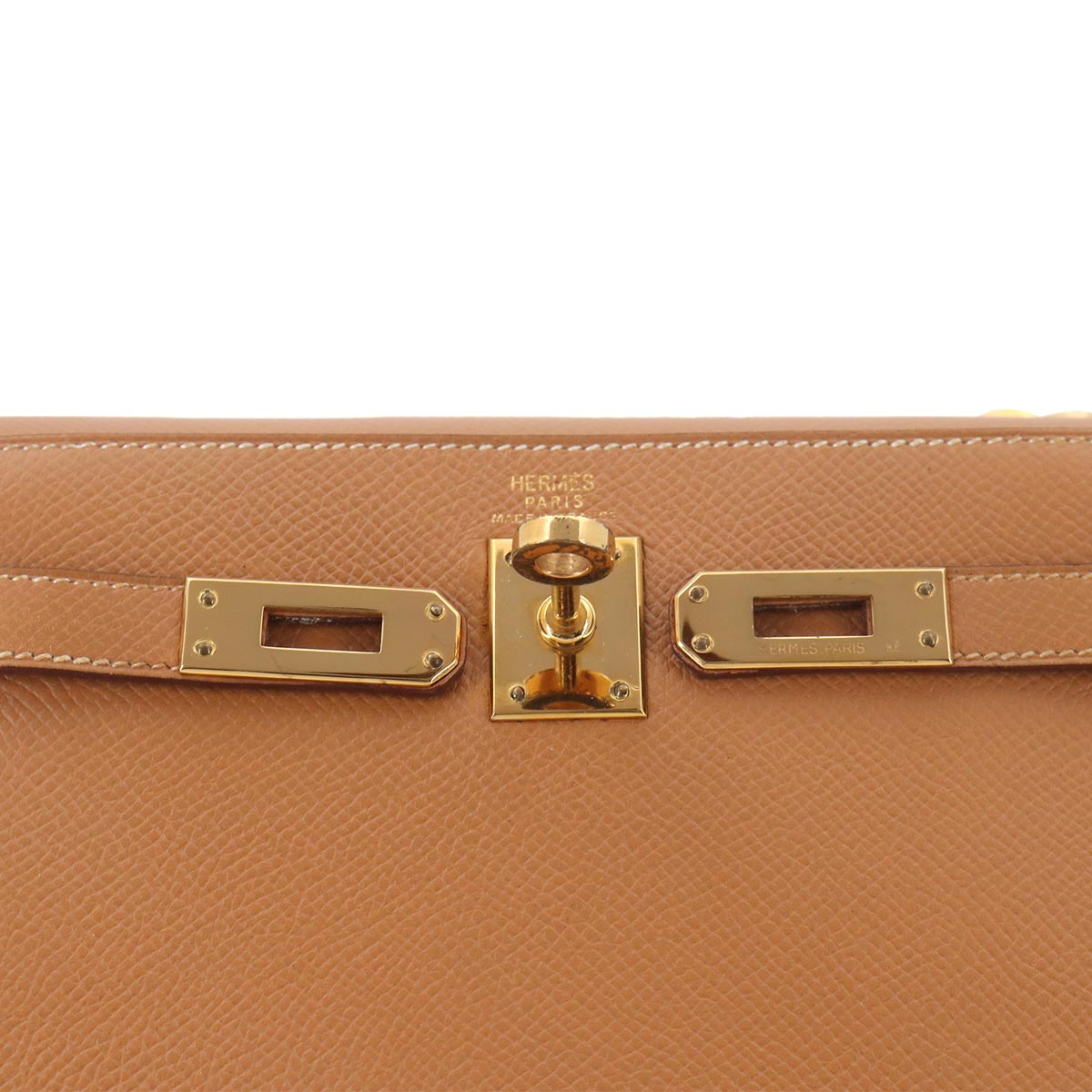 Mini Kelly 20 Shoulder Bag Couchevel Epsom Natural Brown