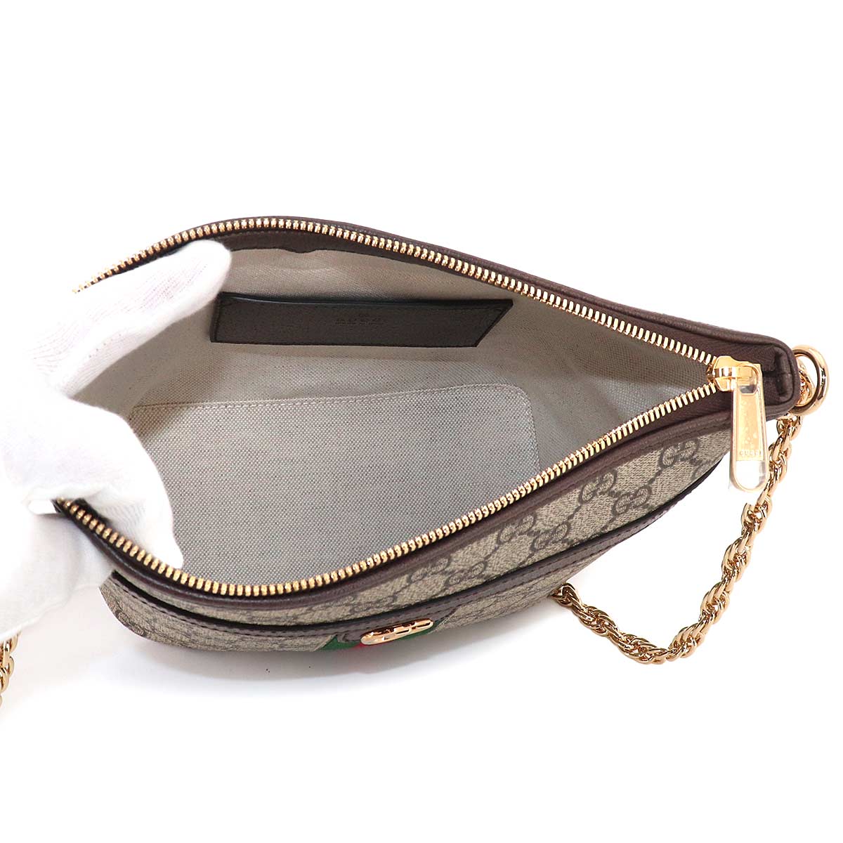 Ophidia Shoulder Bag GG Supreme Canvas Leather 781397
