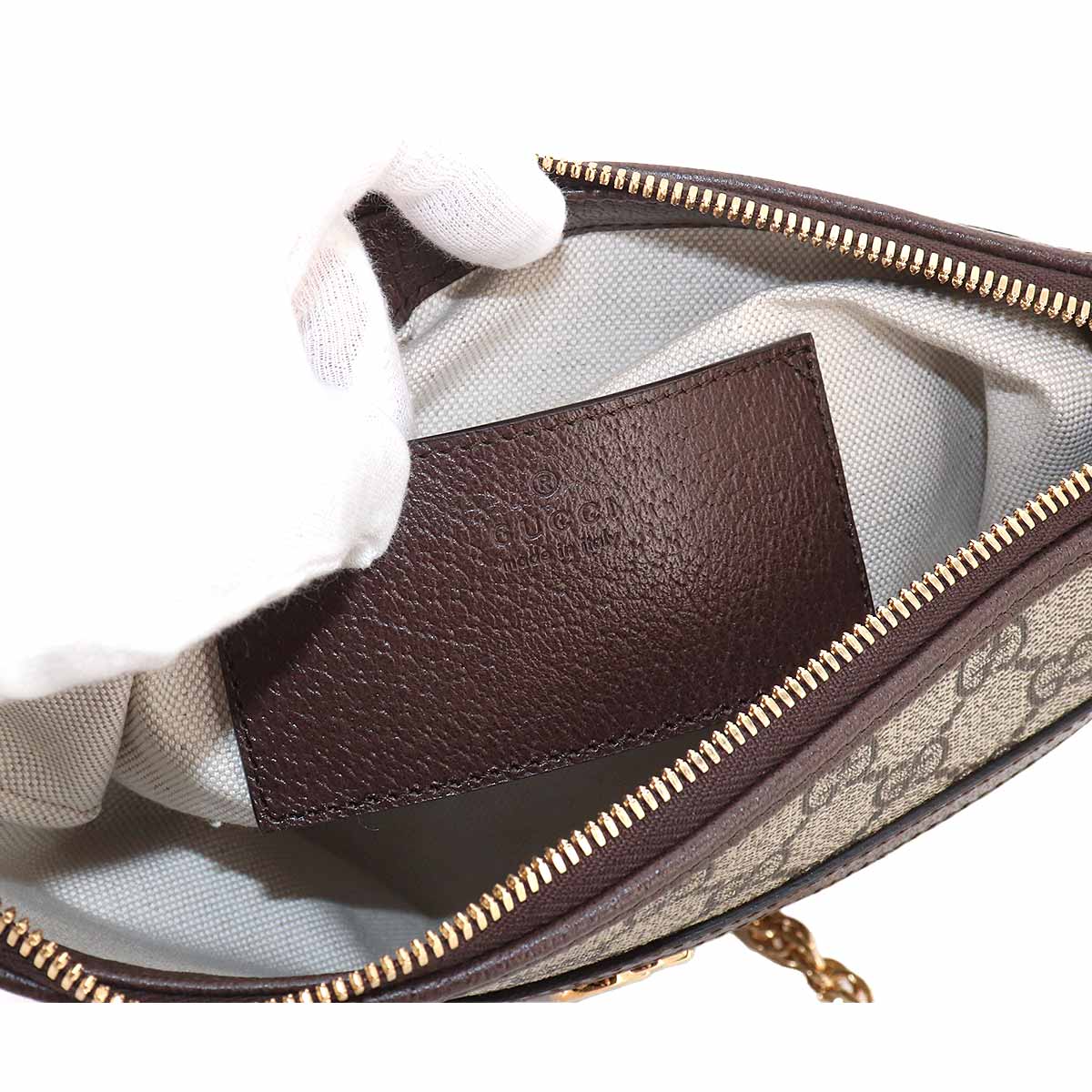 Ophidia Shoulder Bag GG Supreme Canvas Leather 781397