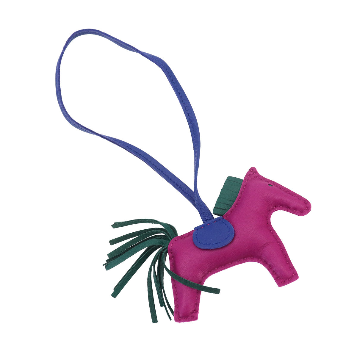 Rodeo PM Bag Charm Agneau Milo Rose Purple Blue Electric