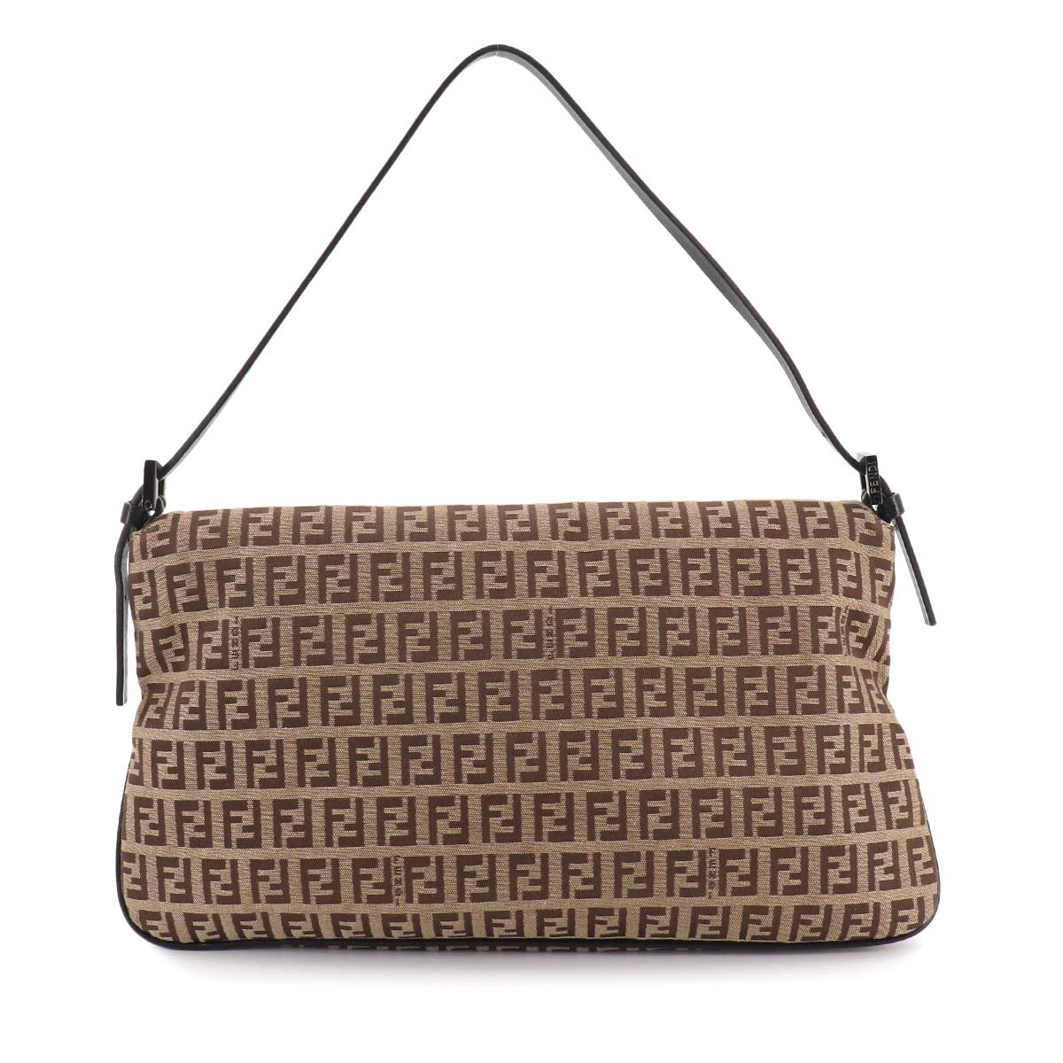 Zucchino Mamma Baguette Shoulder Bag Canvas Leather Beige 8BR002