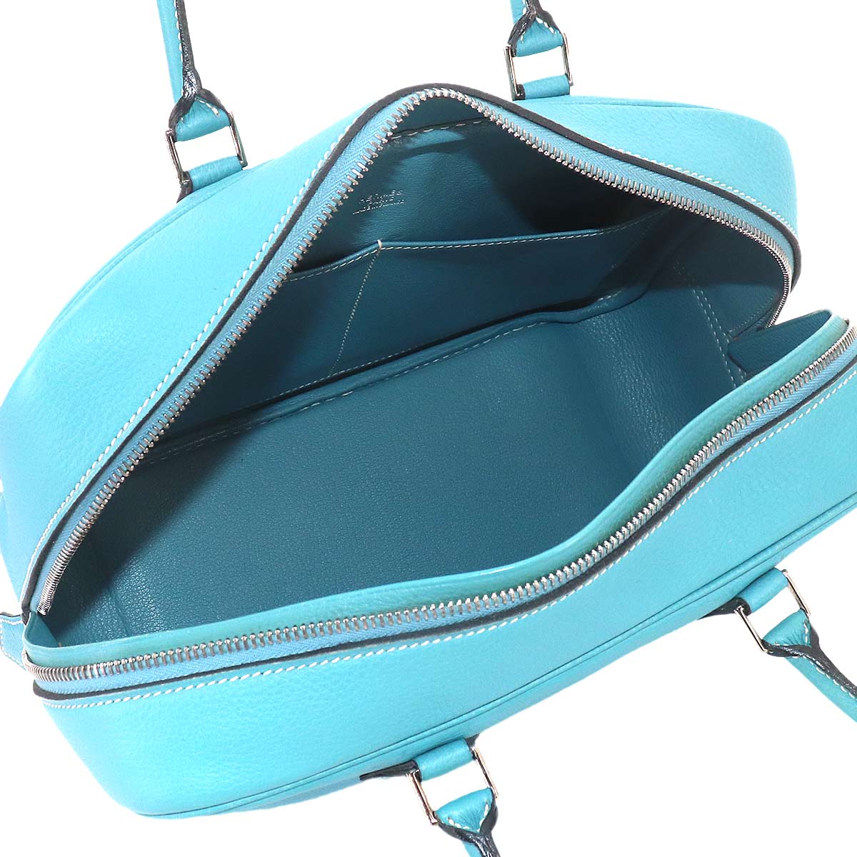 Plume 28 Hand Bag Togo Blue jean Purse