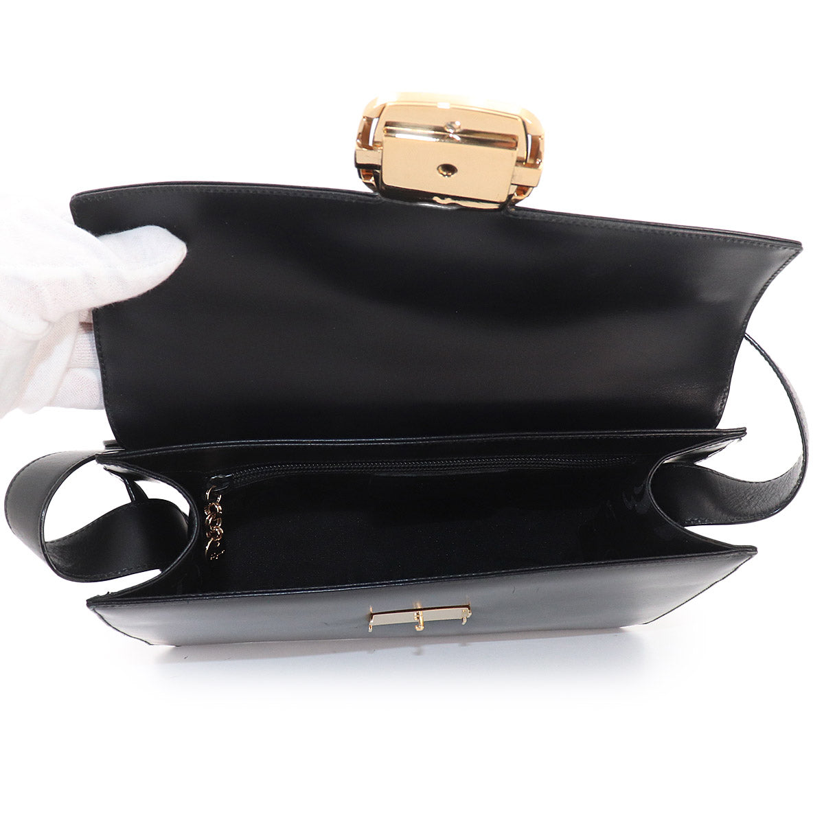 Vara Shoulder Bag Leather Black Vintage