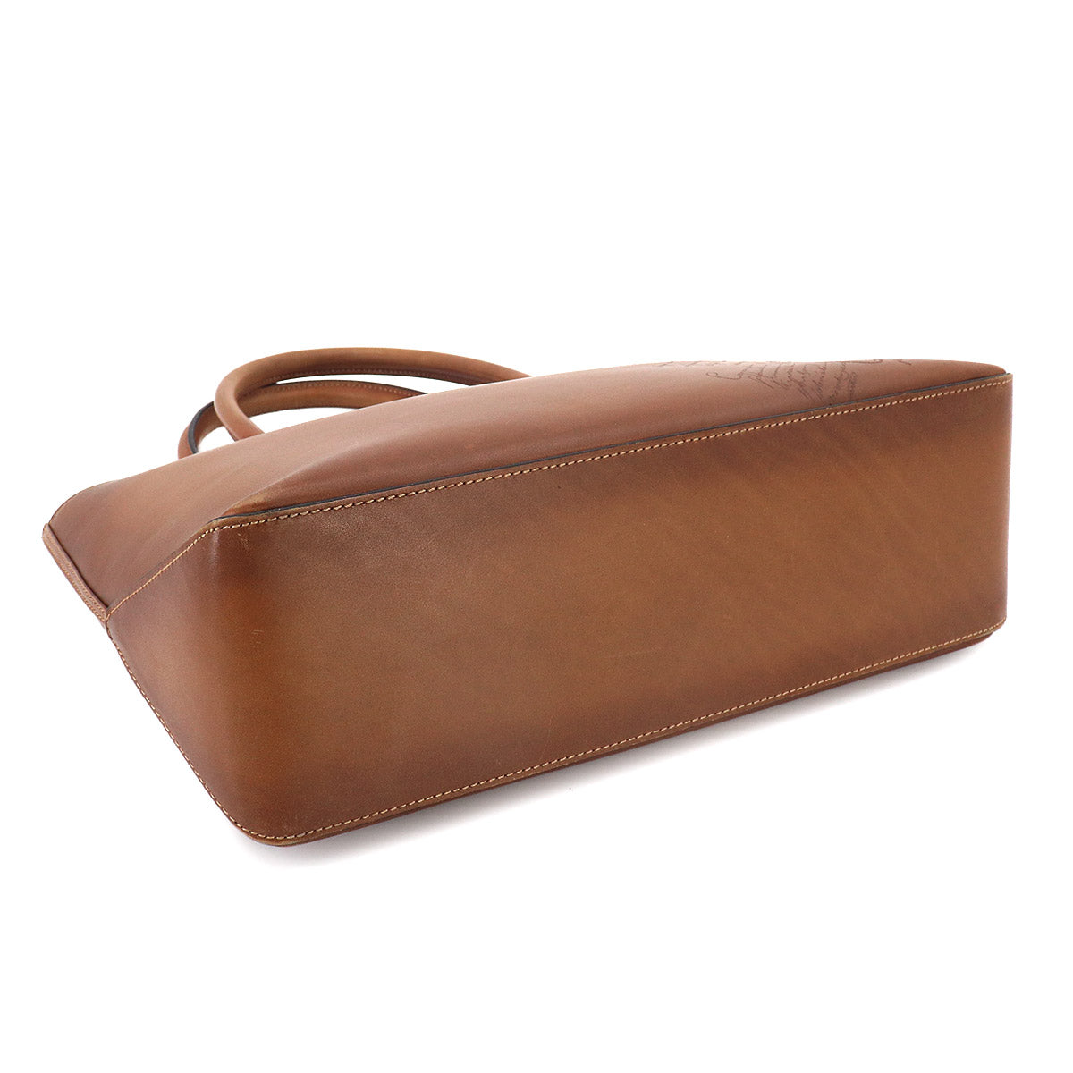 Calligraphy Toujours Tote Bag Venezia Leather Brown