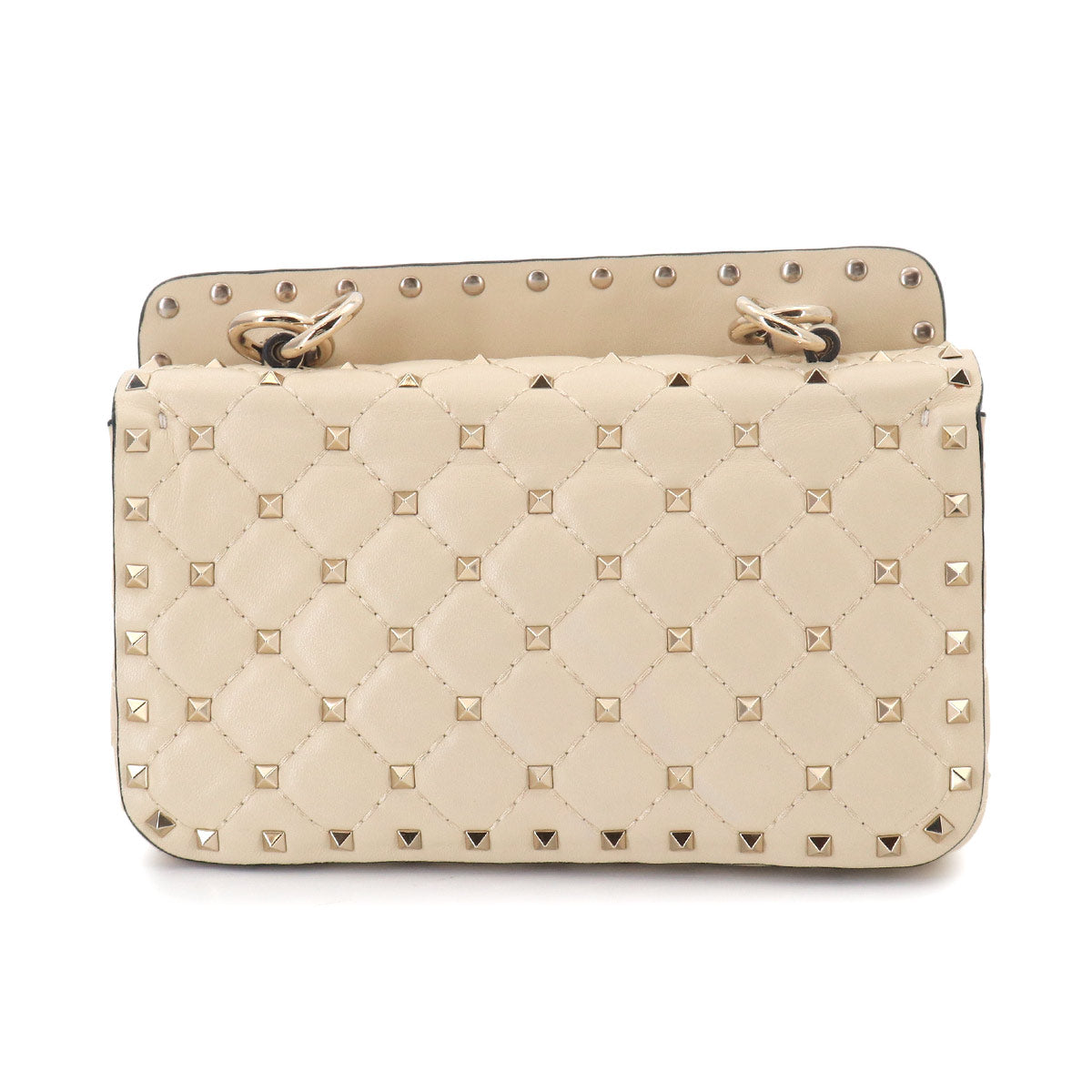Rockstuds Spike Small 2way Hand Shoulder Bag White