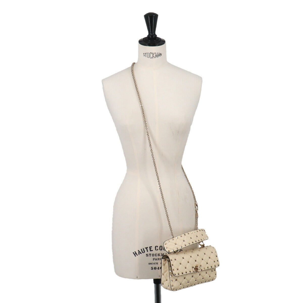 Rockstuds Spike Small 2way Hand Shoulder Bag White