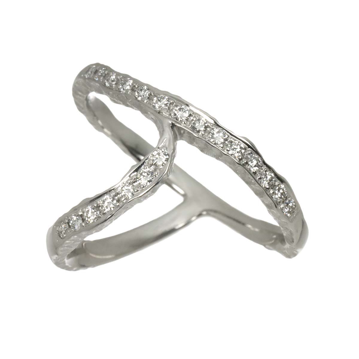 Diamond 0.34ct Ring 18K WG 750 Size9.75-10(US)