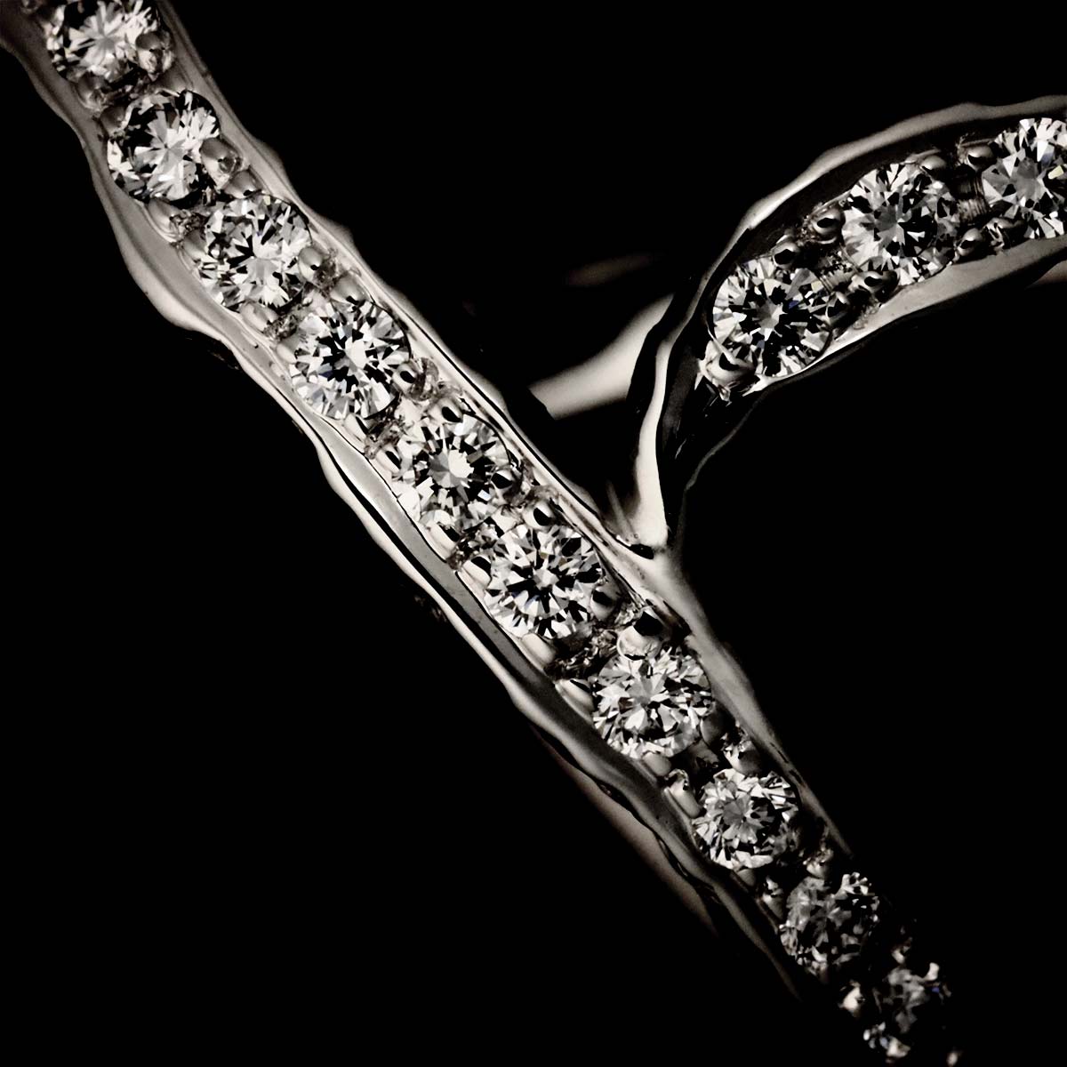 Diamond 0.34ct Ring 18K WG 750 Size9.75-10(US)