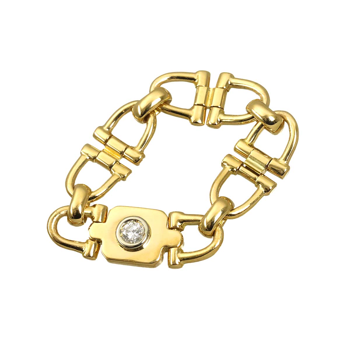 Santos de Diamond 1P Ring 18K YG 750 Size53 7.5-7.75(US)