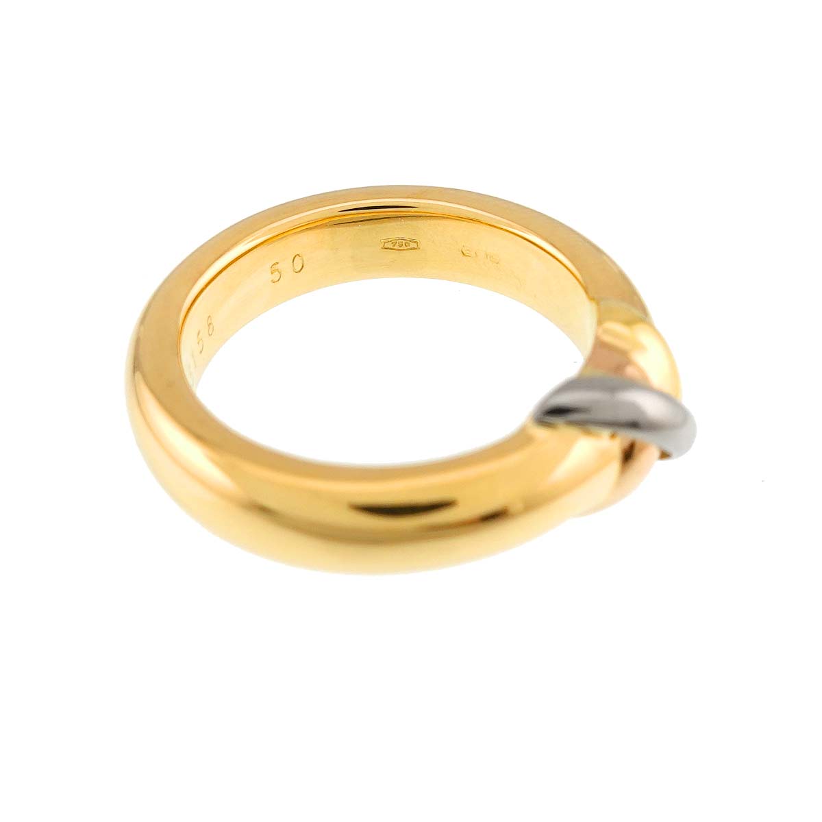 Thread Trinity Ring 18K YG WG PG 750 Size50 5-5.25(US)