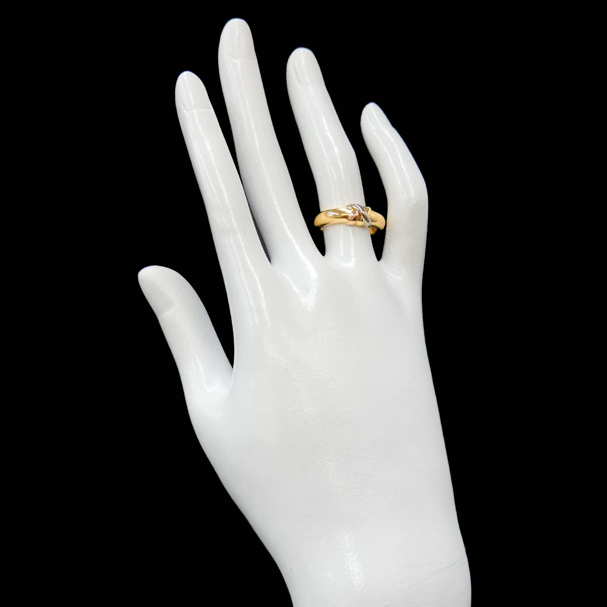 Thread Trinity Ring 18K YG WG PG 750 Size50 5-5.25(US)