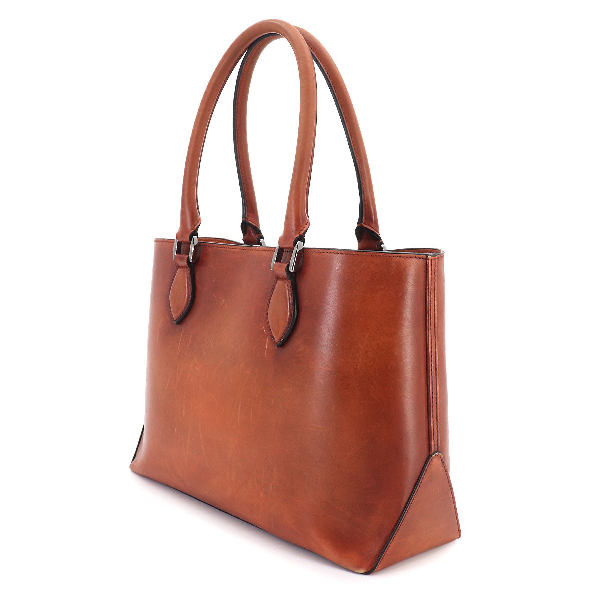Calligraphy Toujours Tote Bag Venezia Leather Brown