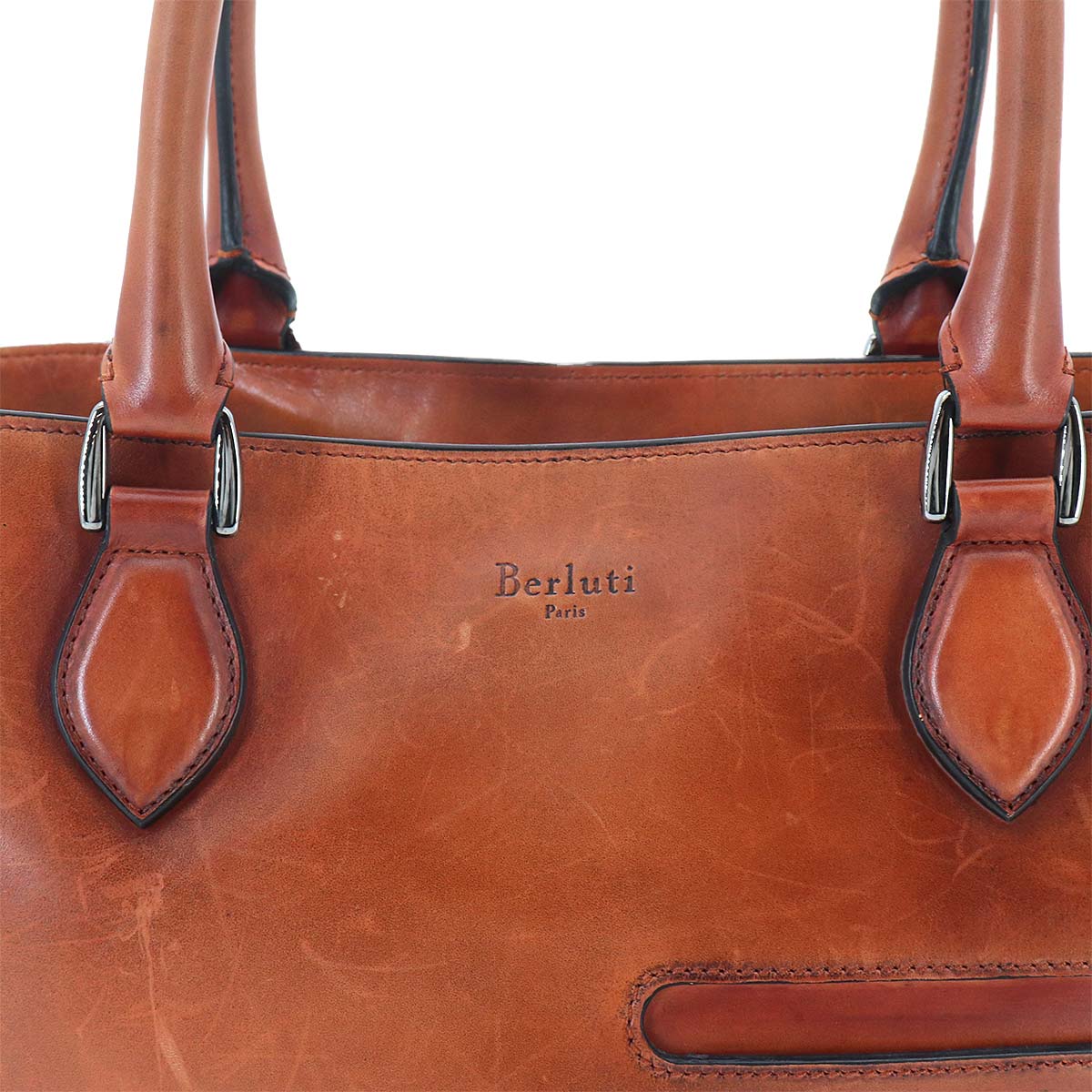 Calligraphy Toujours Tote Bag Venezia Leather Brown