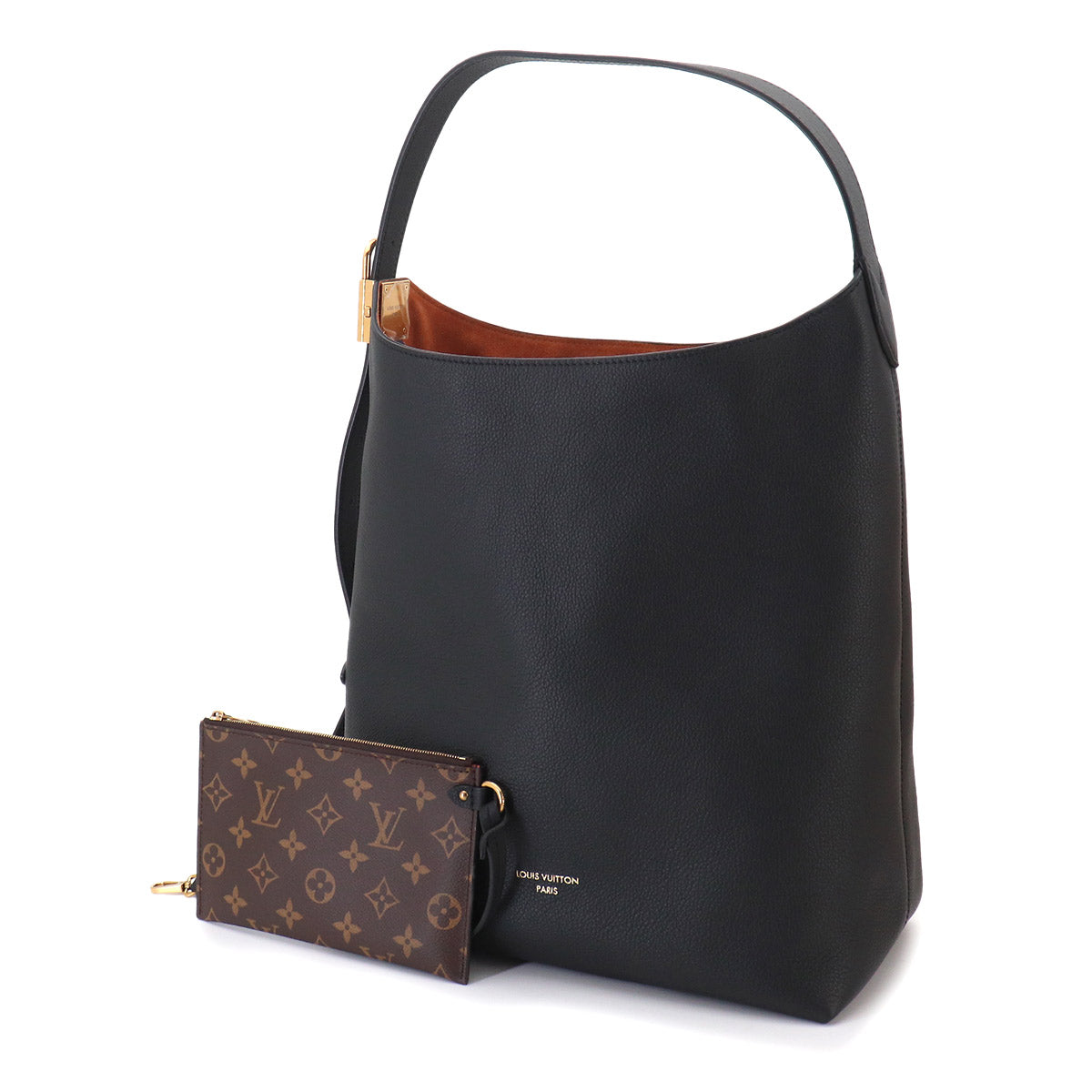 Low Key Hobo MM Shoulder Bag Leather Noir M24856