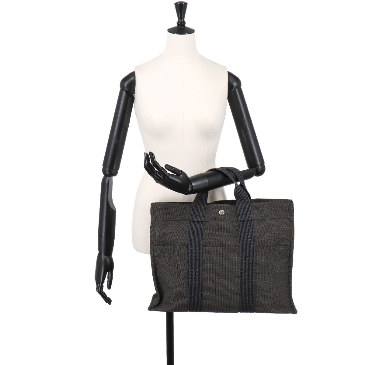 Herline Tote MM Bag Canvas Gray Unisex Purse