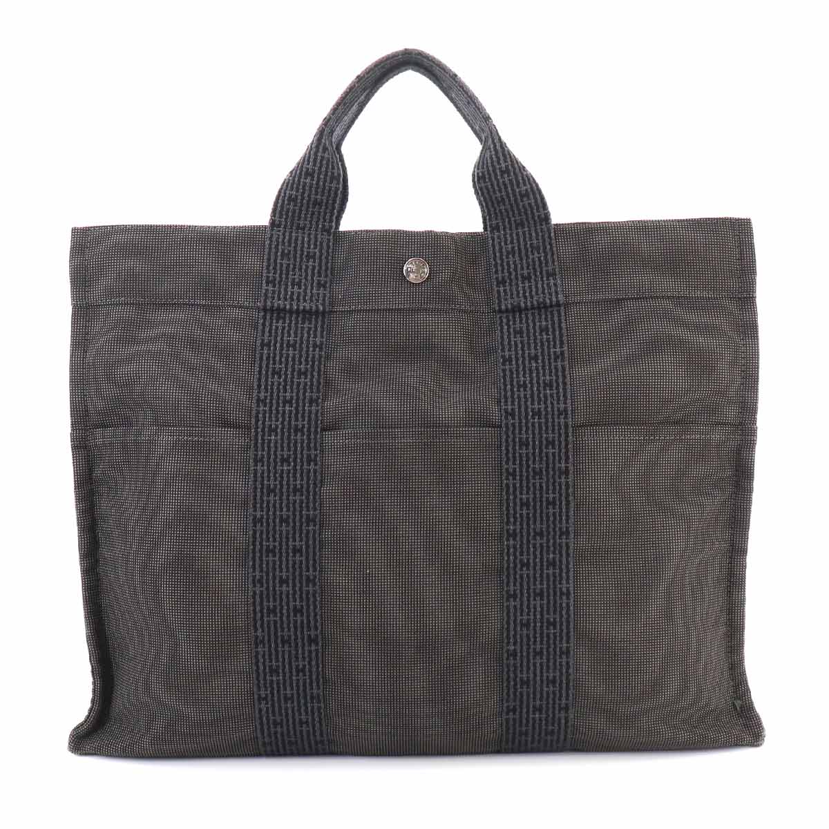 Herline Tote MM Bag Canvas Gray Unisex Purse