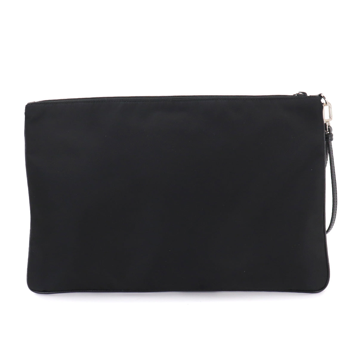 Clutch Bag Nylon Saffiano Leather Black 2VN012 Purse