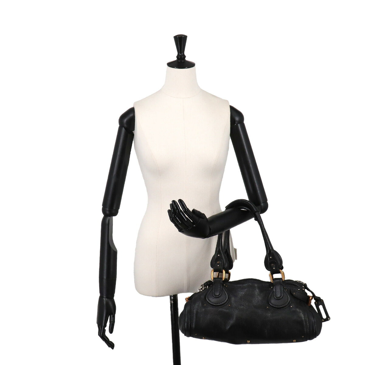 Paddington Hand Bag Leather Black Purse