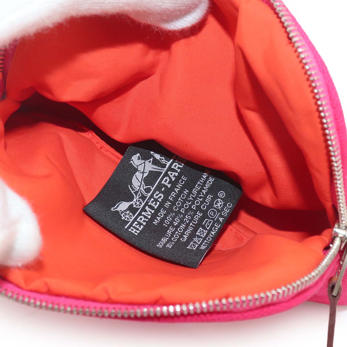 Bolide Pouch Mini mini Cotton Canvas Leather Hibiscus Purse