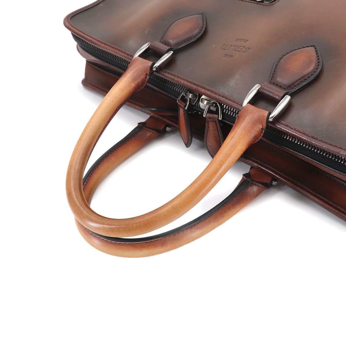 Deux Jours Briefcase Business Shoulder Bag Venezia Leather
