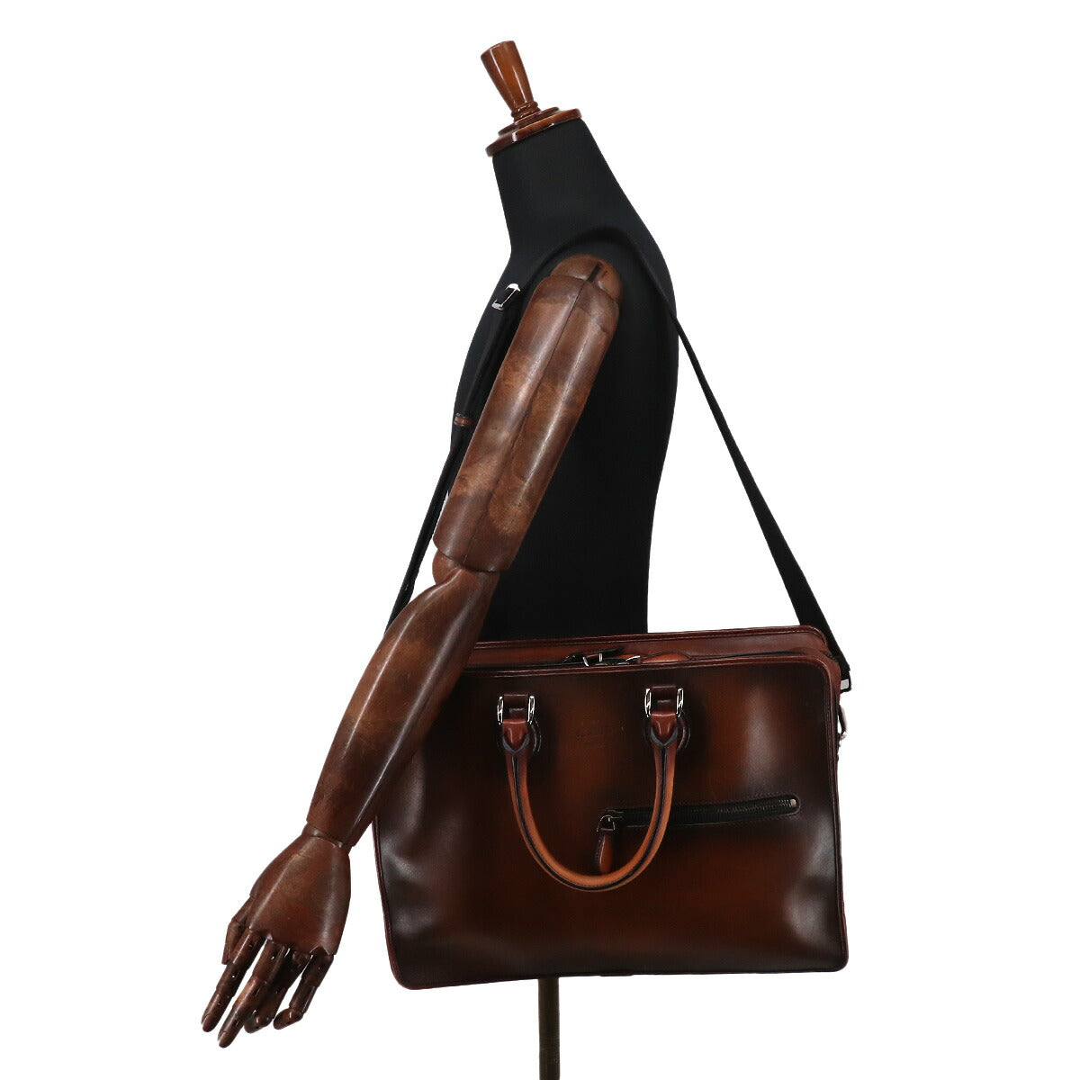 Deux Jours Briefcase Business Shoulder Bag Venezia Leather