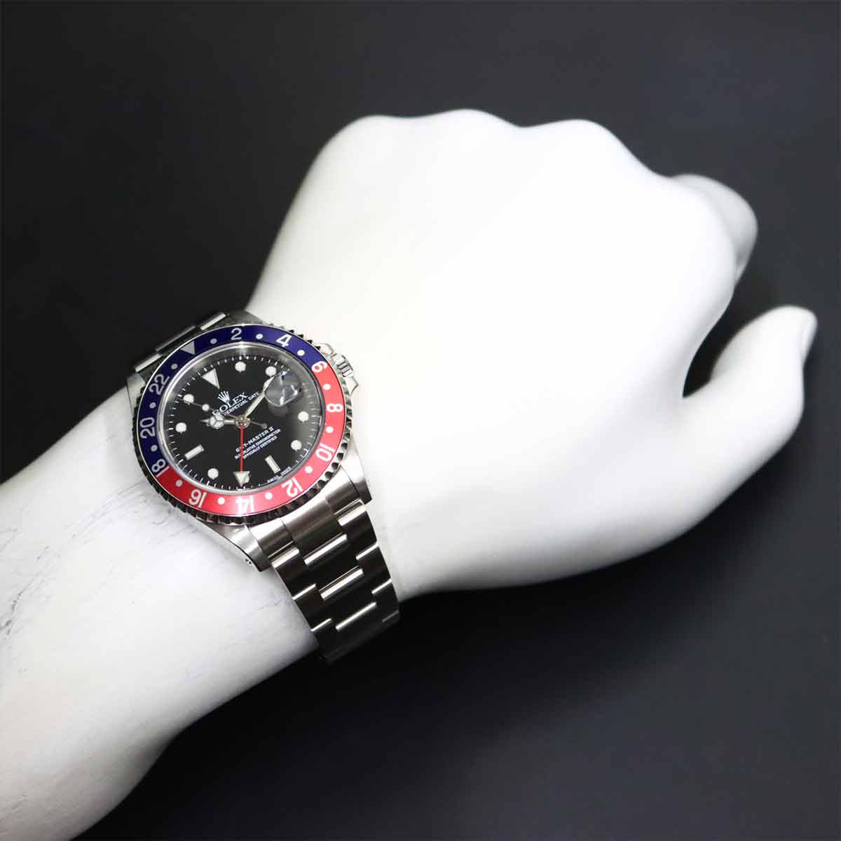 GMT MasterII 16710 Serial K Date Black Dial Mens Watch