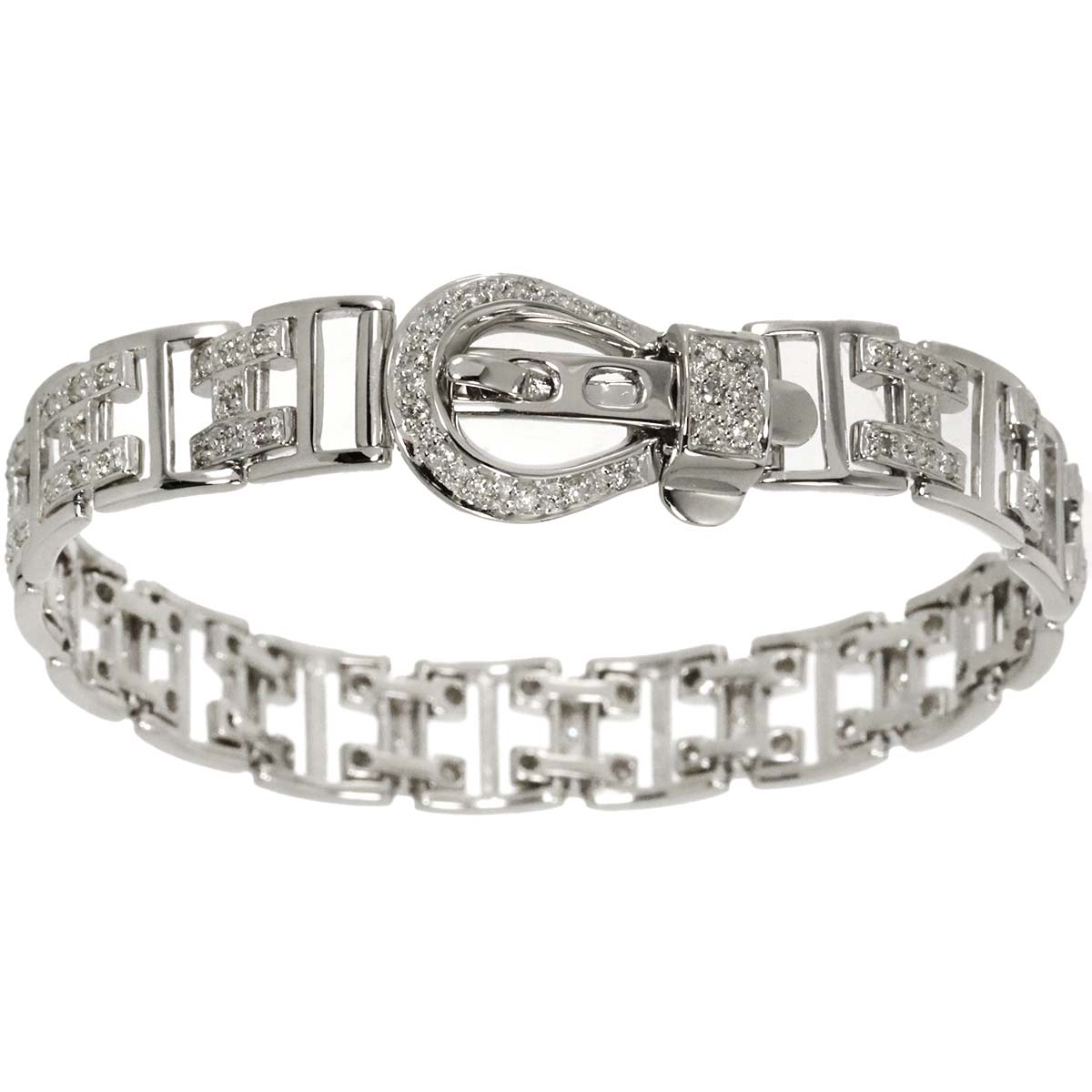 Diamond 1.00ct Bracelet 18K K18 WG White Gold 750