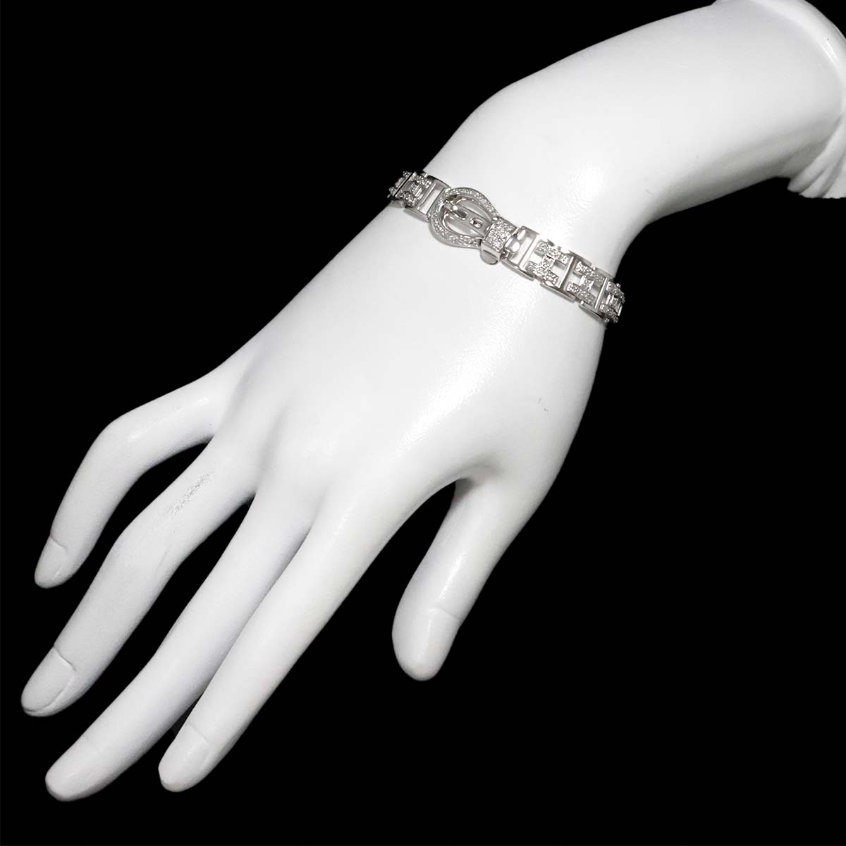 Diamond 1.00ct Bracelet 18K K18 WG White Gold 750