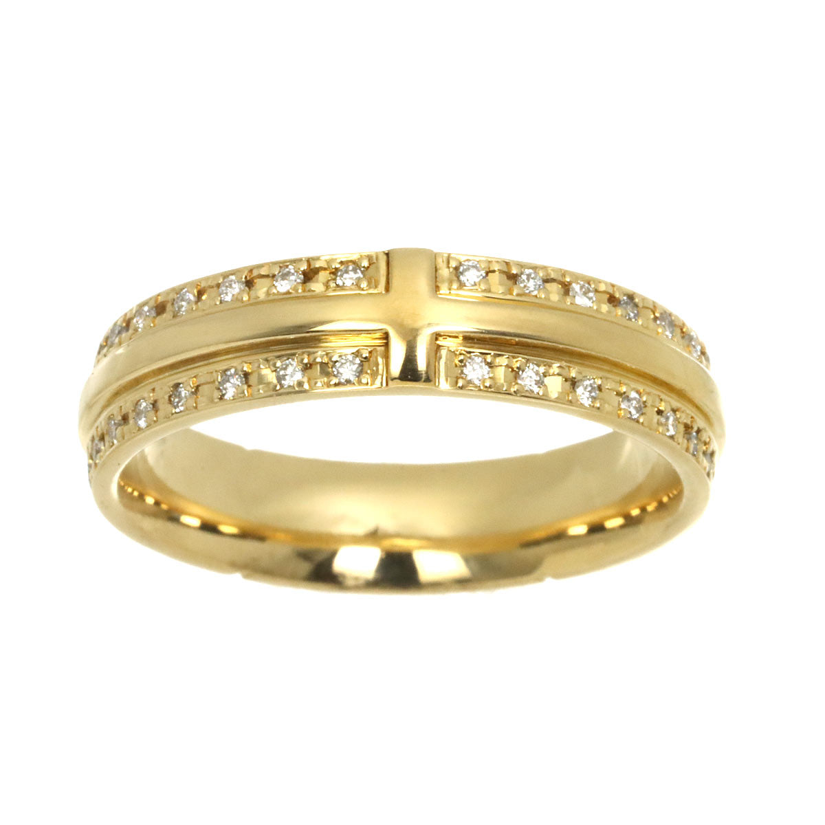 Diamond 0.18ct Ring 18K Yellow Gold 750 Size7.25(US)
