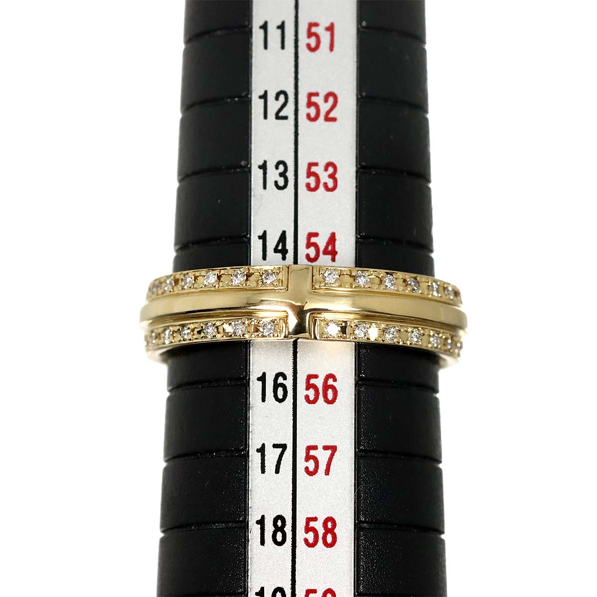 Diamond 0.18ct Ring 18K Yellow Gold 750 Size7.25(US)